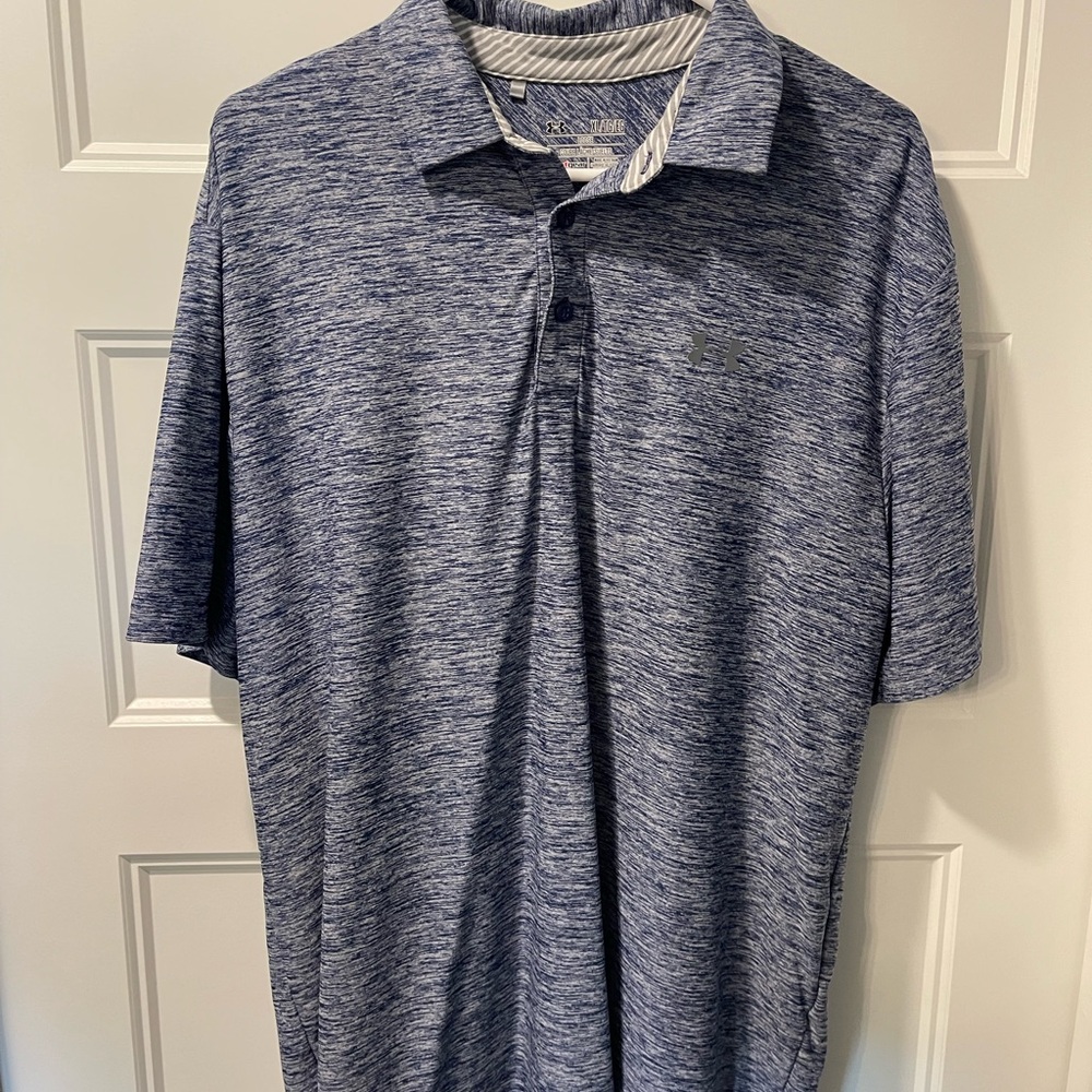 Under Armour Men's Heathered Navy Polo